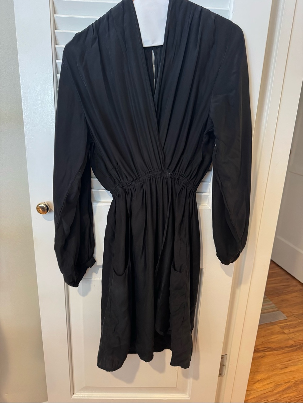 Natalie Martin Black V-Neck Mini Dress